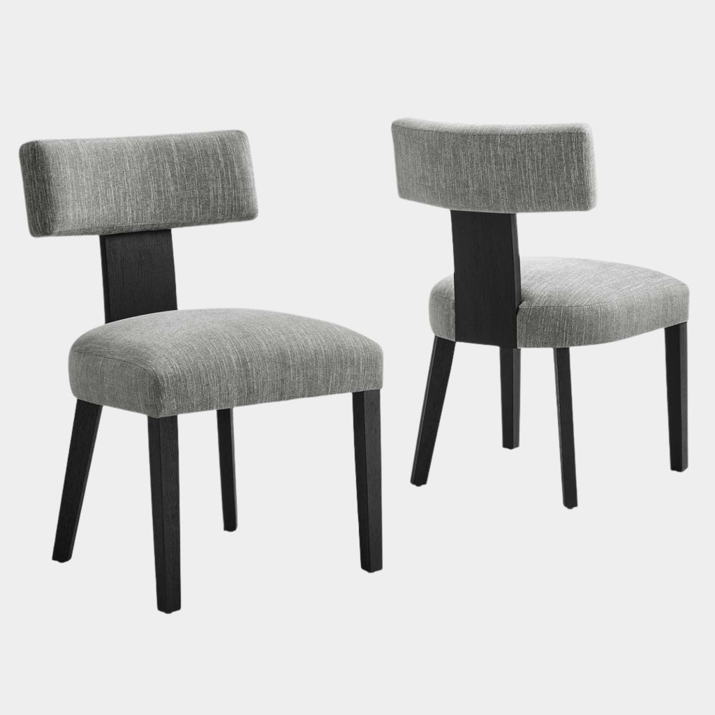Nalani Fabric Upholstered Dining Chairs Set of 2