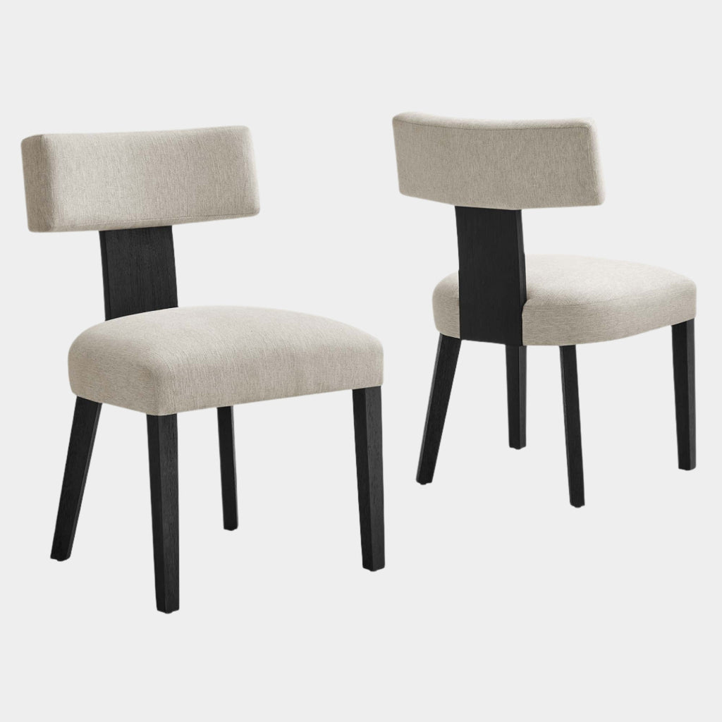 Nalani Fabric Upholstered Dining Chairs Set of 2