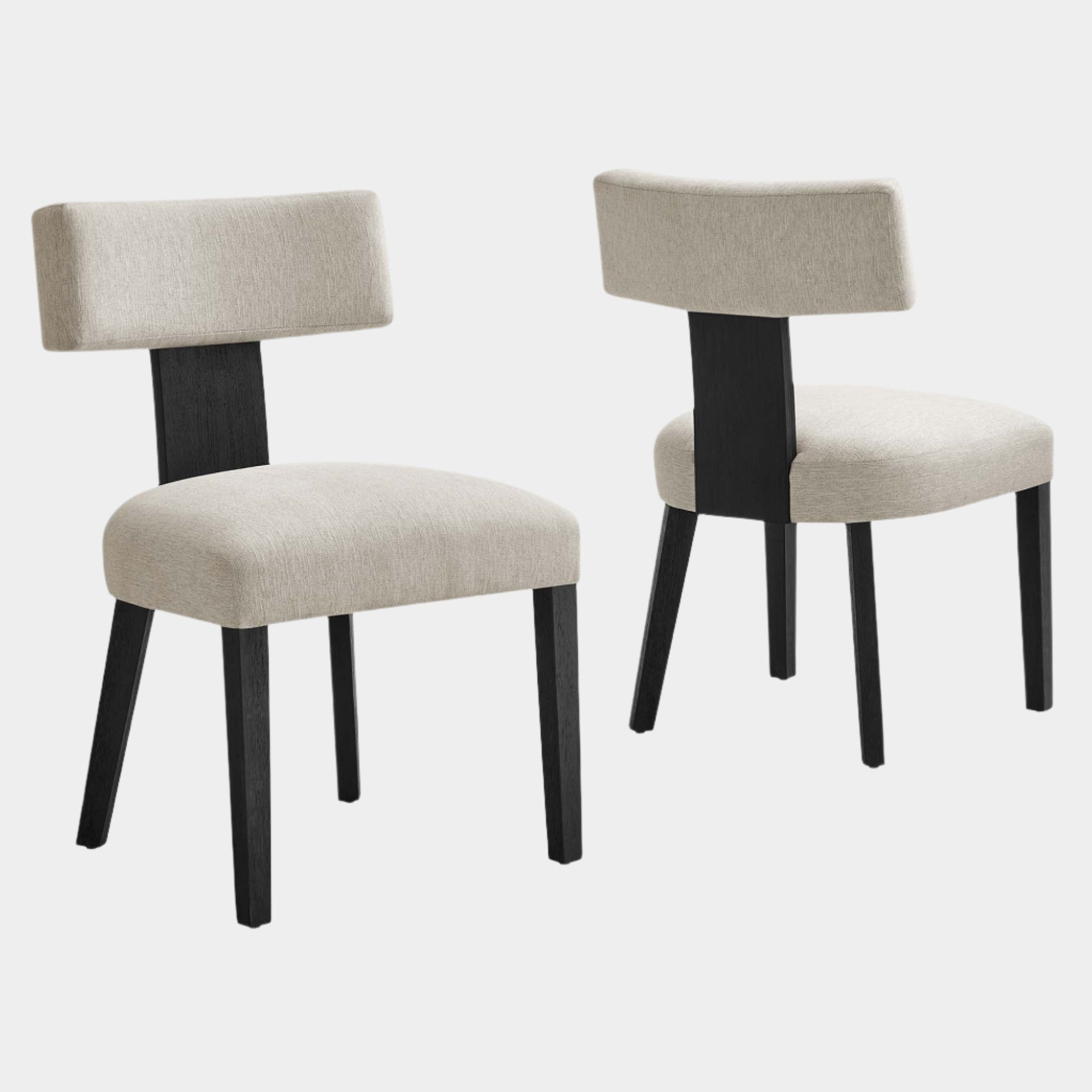 Nalani Fabric Upholstered Dining Chairs Set of 2