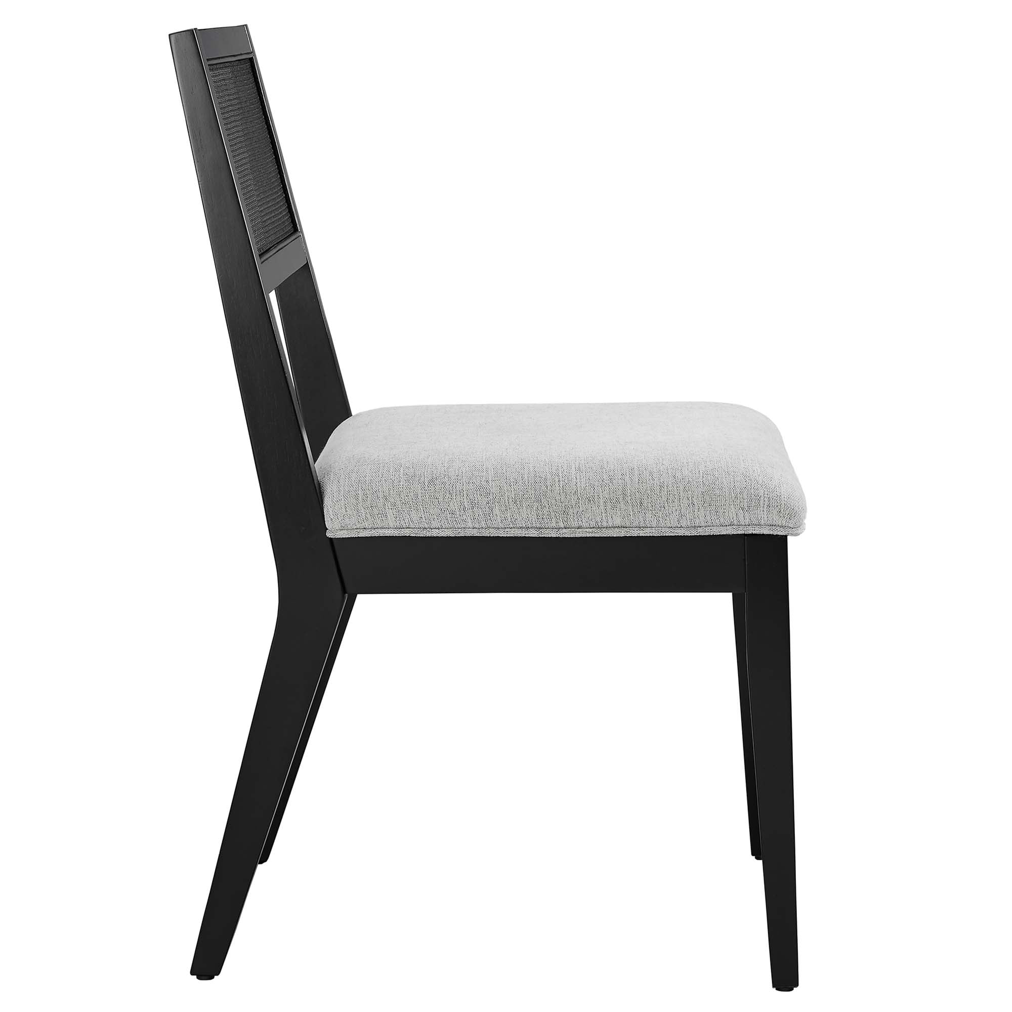Nimba Faux Rattan Fabric Dining Chairs Set of 2