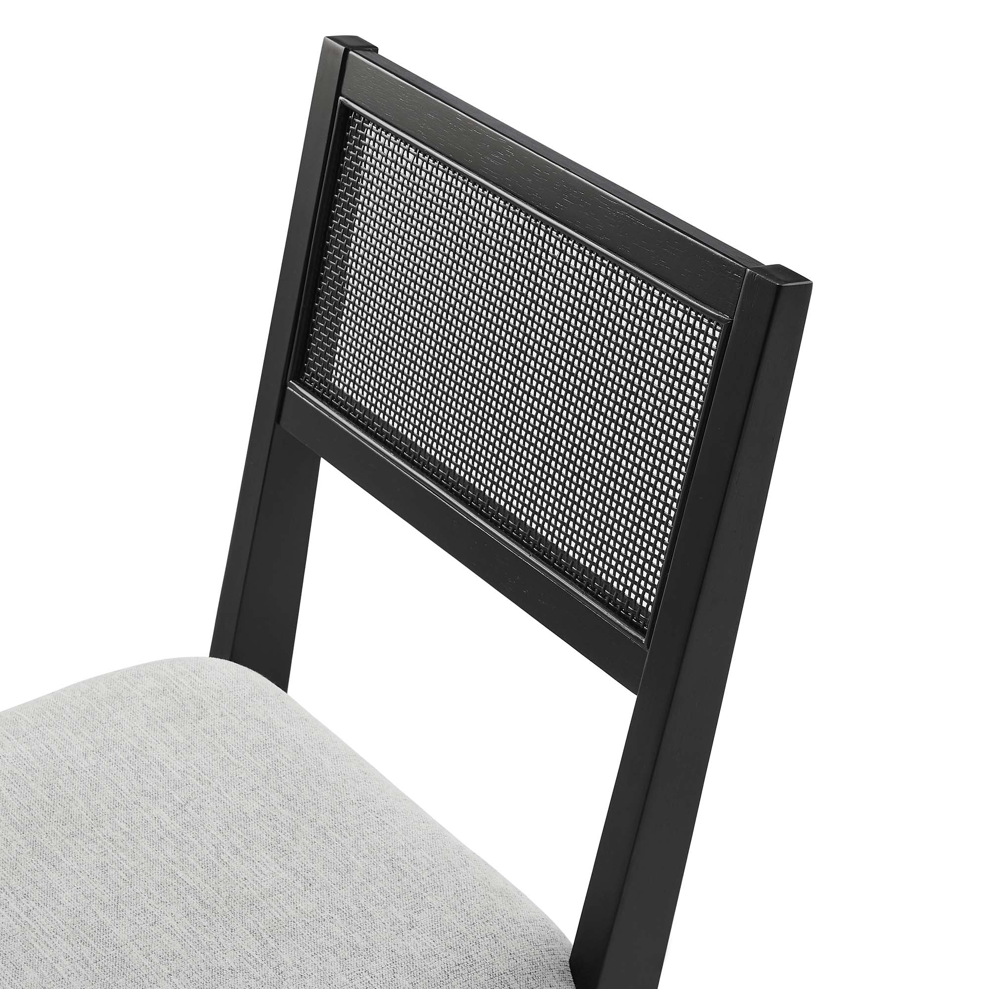 Nimba Faux Rattan Fabric Dining Chairs Set of 2