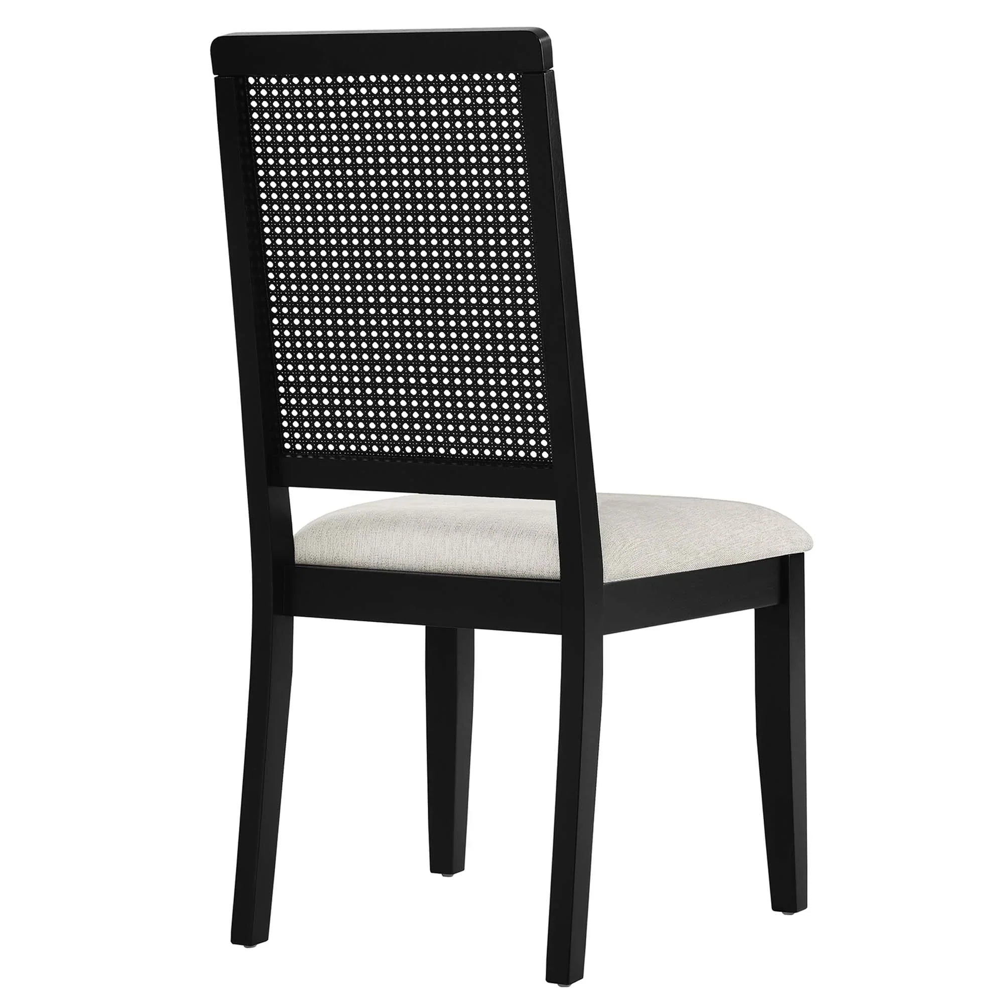 Arlo Faux Rattan and Wood Dining Side Chairs Set of 2