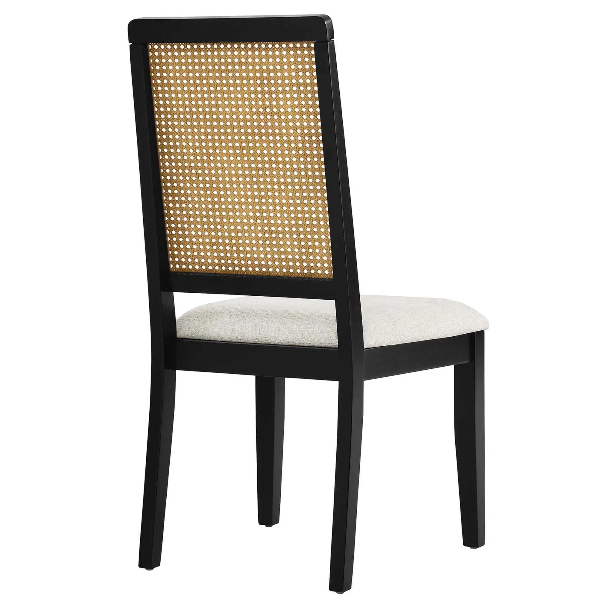 Arlo Faux Rattan and Wood Dining Side Chairs Set of 2