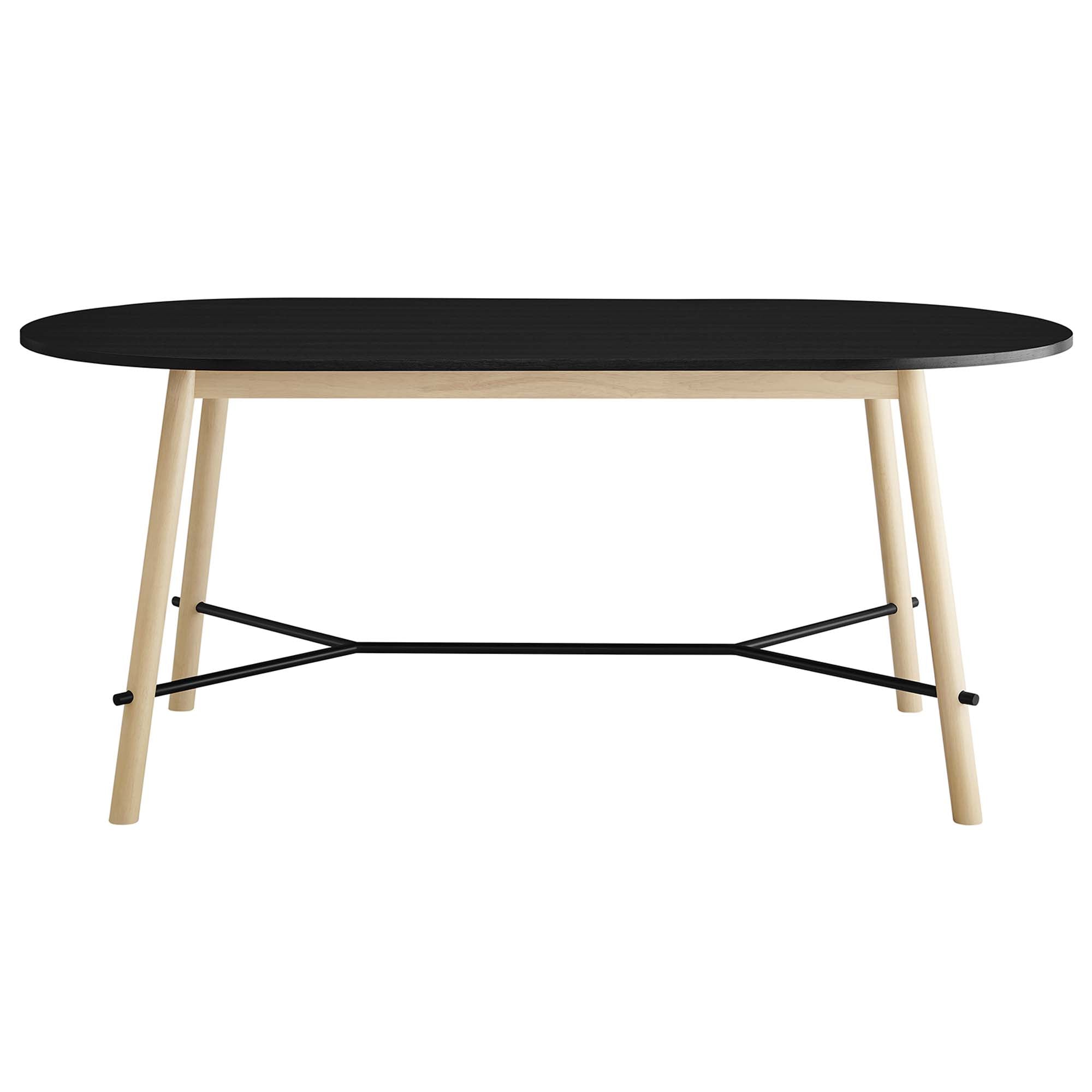 Infuse 71" Wood Grain Dining Table in Black Oak