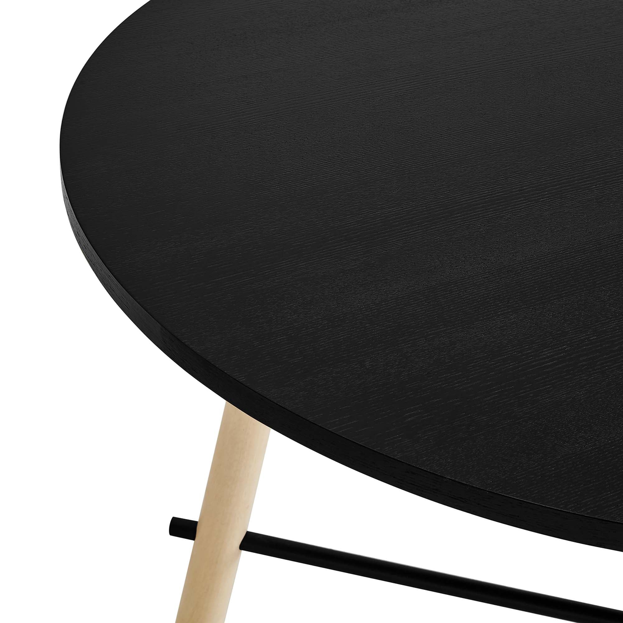 Infuse 71" Wood Grain Dining Table in Black Oak