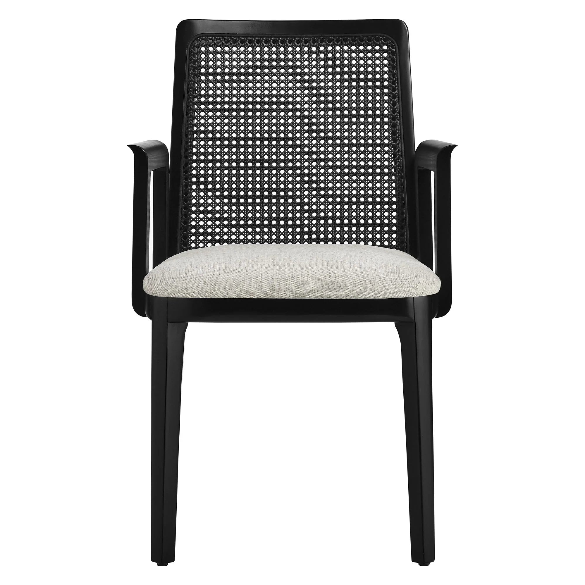 Monarch Wood and Rattan Dining Armchair