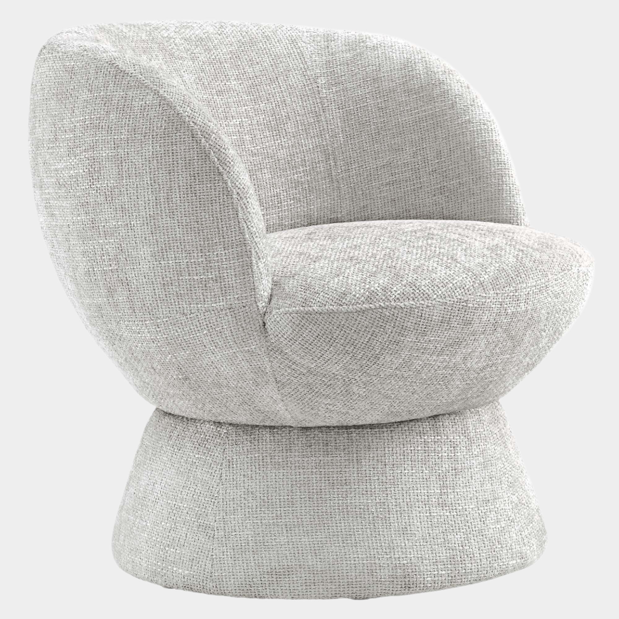 Vesta Chenille Fabric Upholstered Swivel Chair