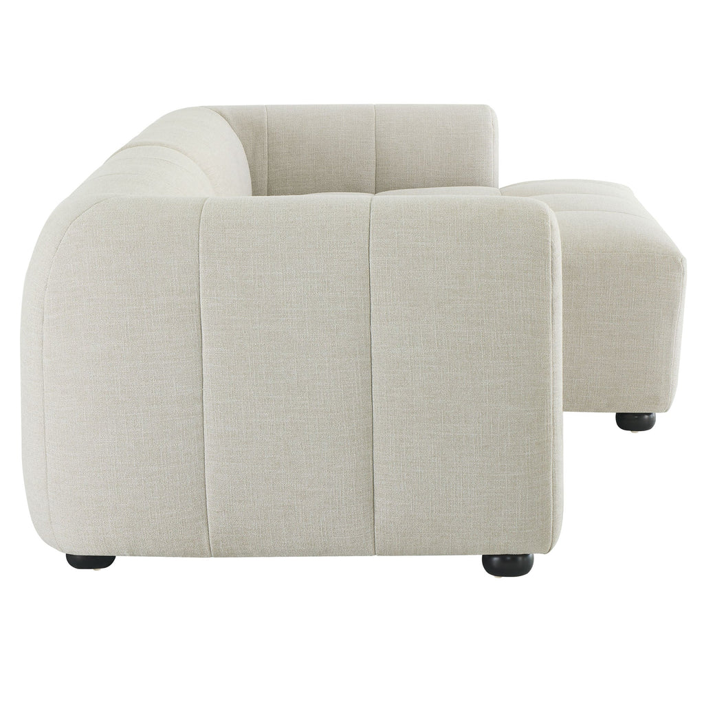 Liana Right-Facing Upholstered Fabric Modular Sofa with Chaise