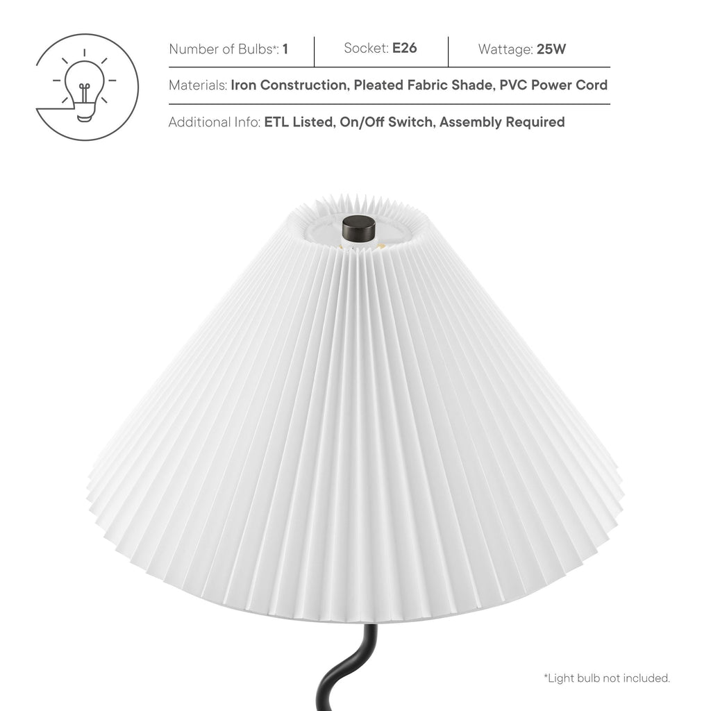Wave Squiggle Floor Lamp in Black