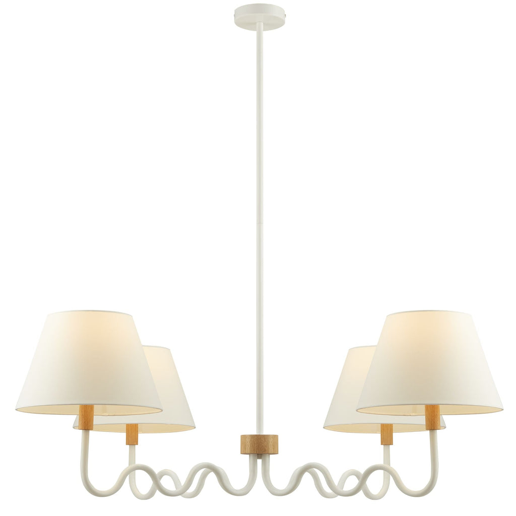 Sunlit Squiggle 4-Arm Pendant Light