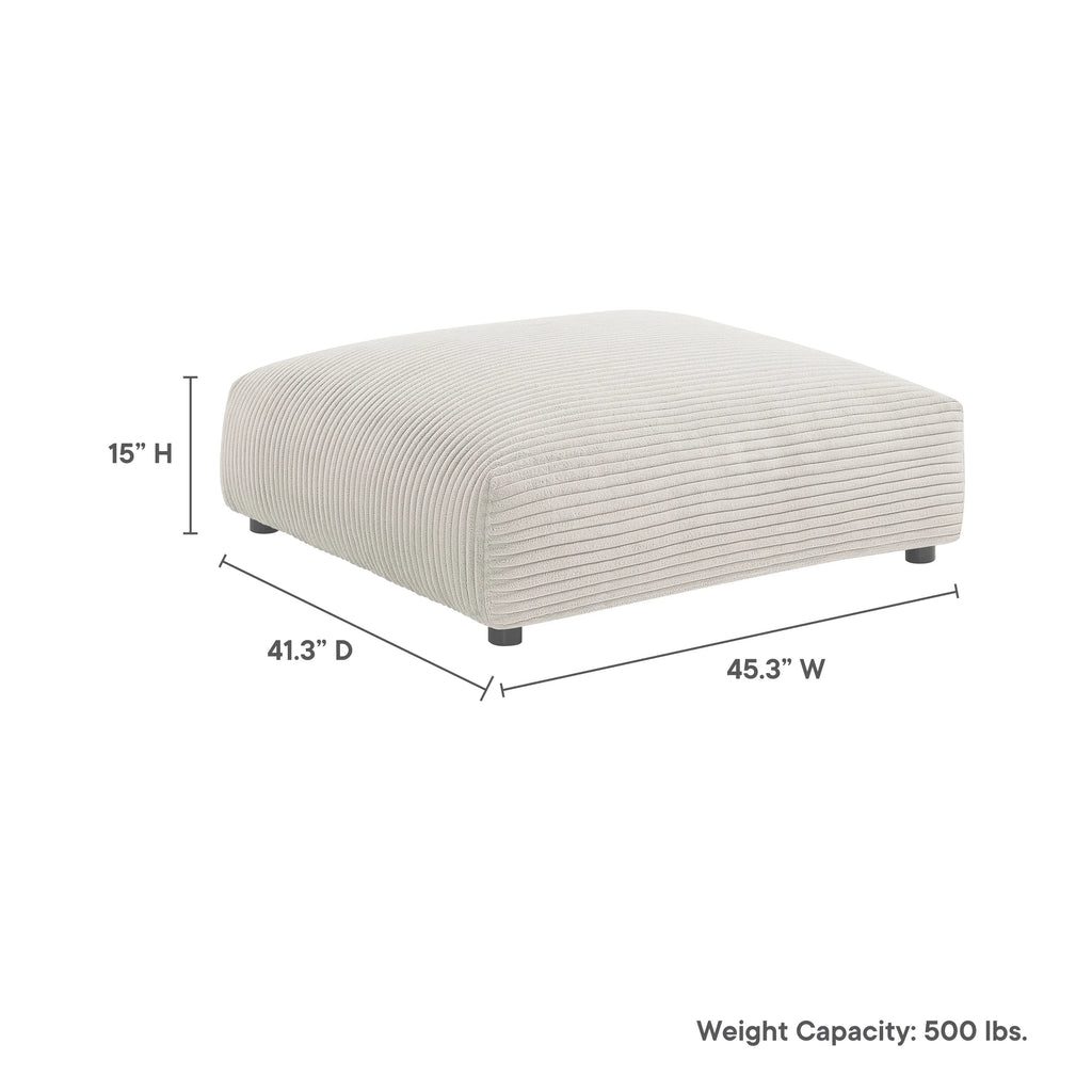 Solace Modular Corduroy Upholstered Ottoman