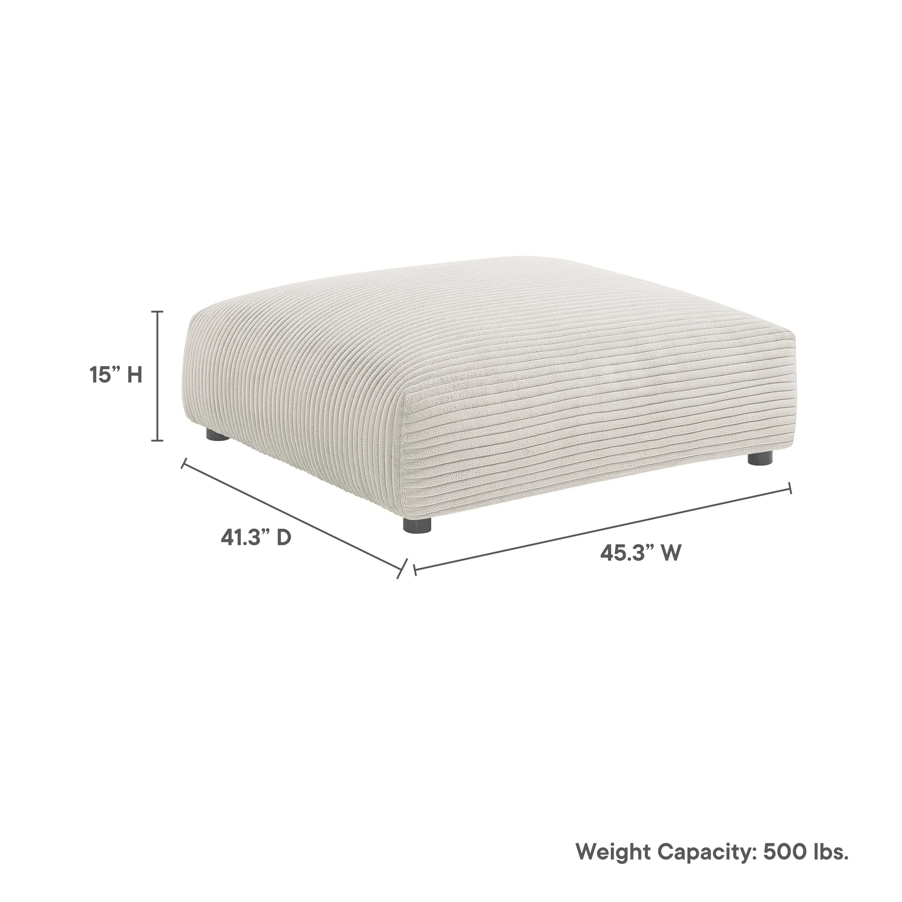 Solace Modular Corduroy Upholstered Ottoman