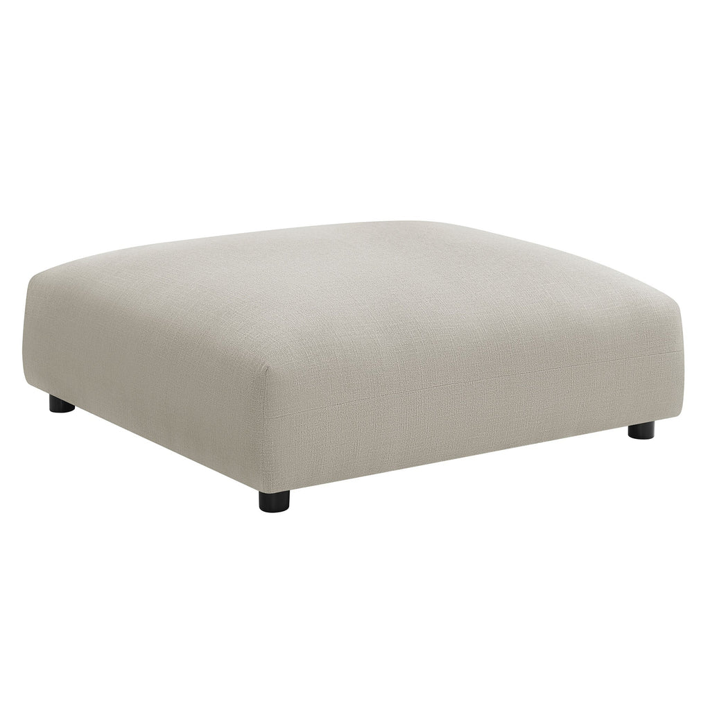 Solace 4-Piece Modular Upholstered Fabric Sectional Sofa With Ottoman