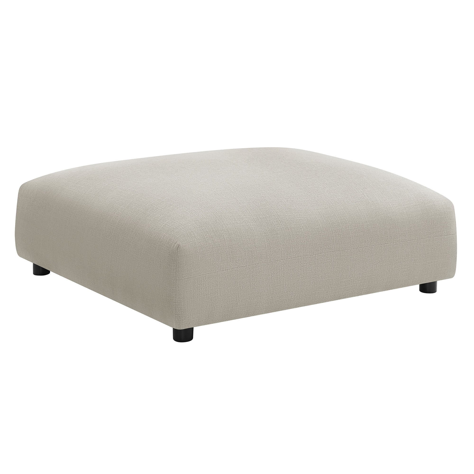Solace 4-Piece Modular Upholstered Fabric Sectional Sofa With Ottoman