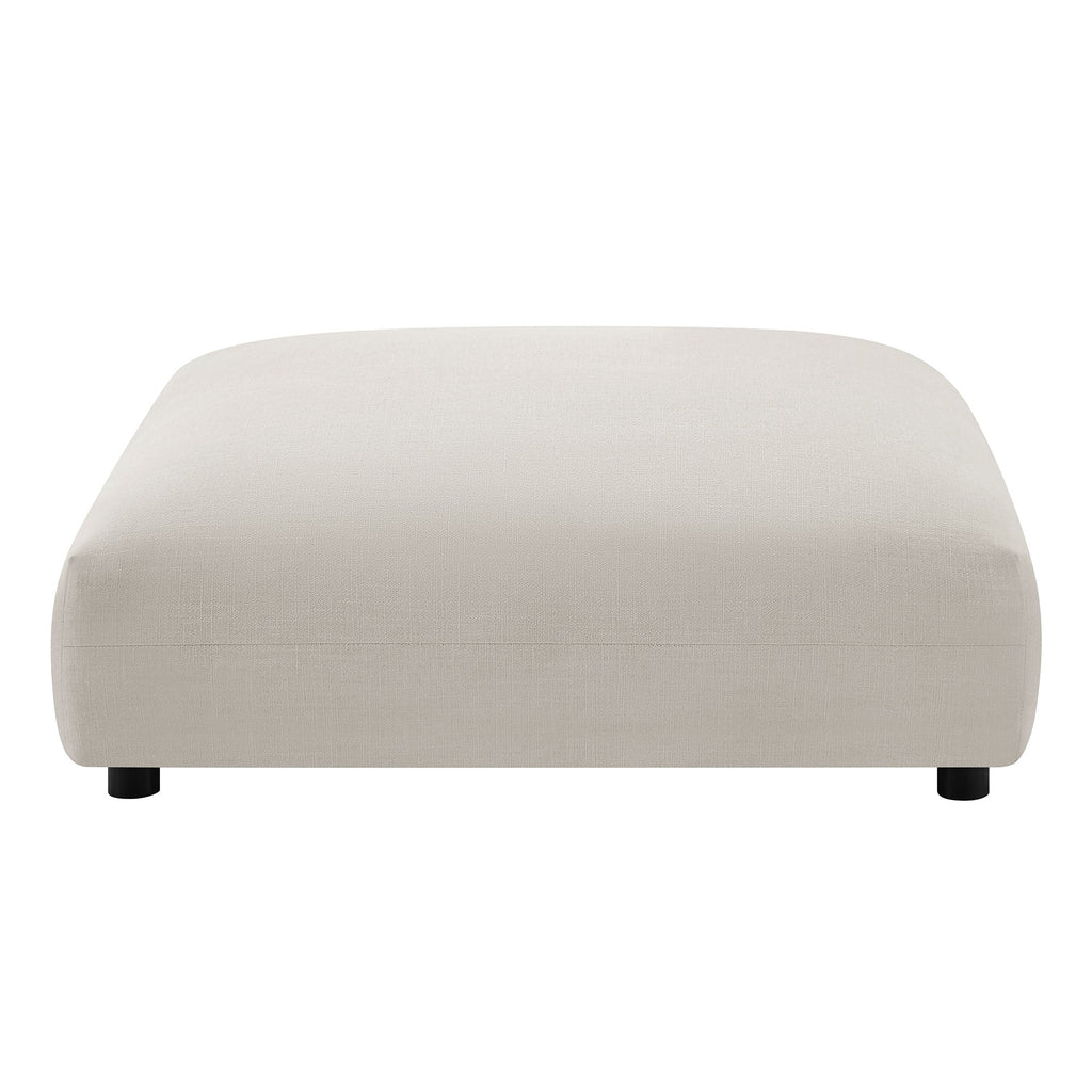 Solace Modular Upholstered Fabric Ottoman in Salt