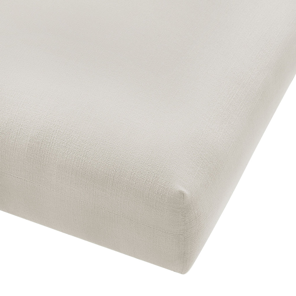 Solace Modular Upholstered Fabric Ottoman in Salt