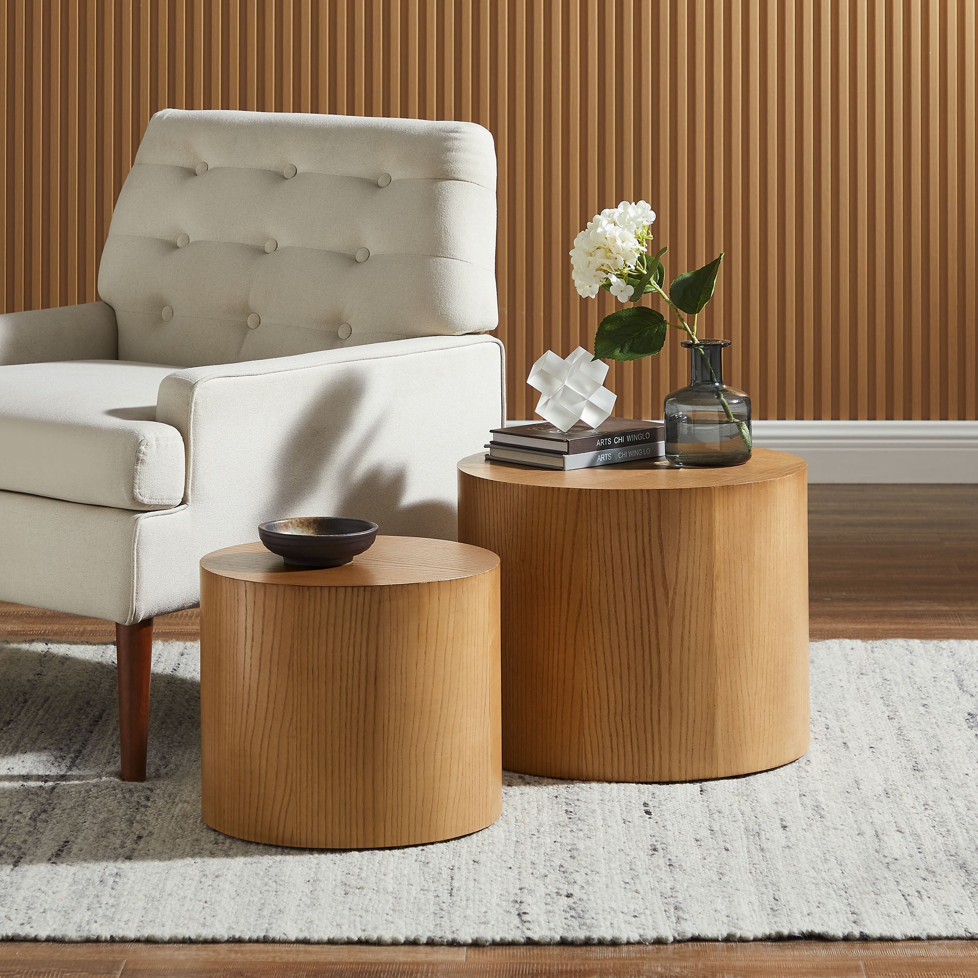 Amani Round Nesting Coffee Tables Set of 2