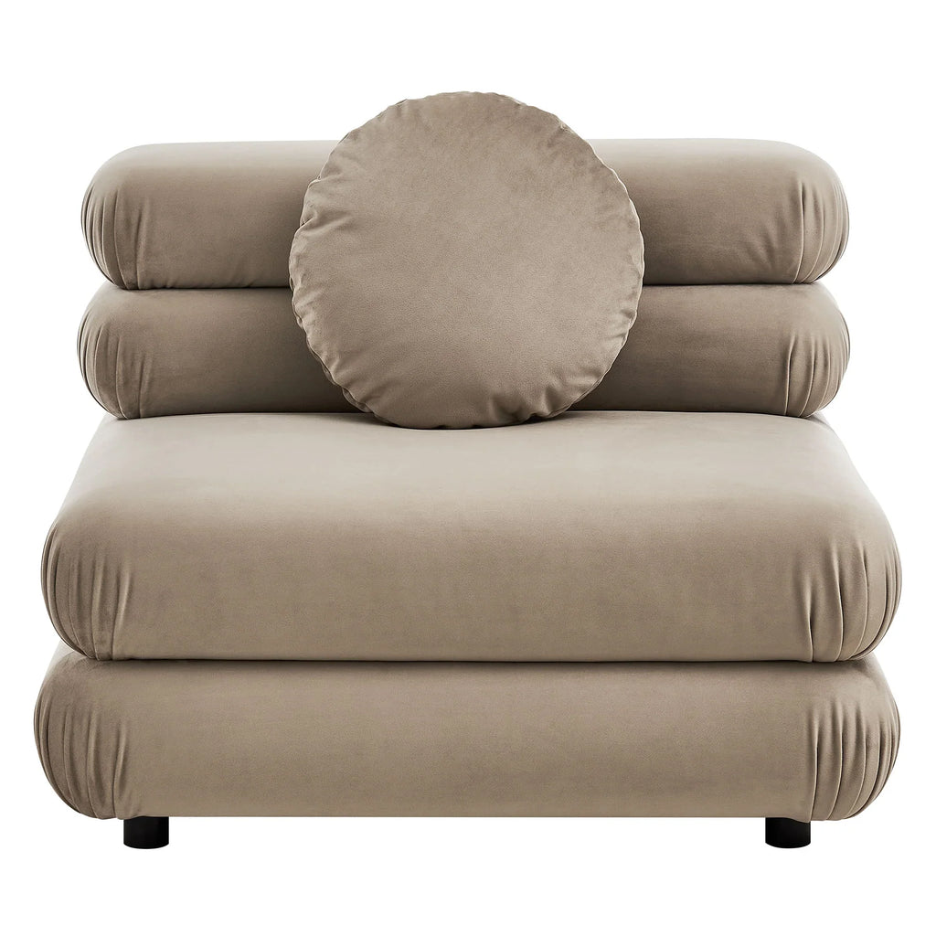 Jubilee Modular Performance Velvet Armless Chair