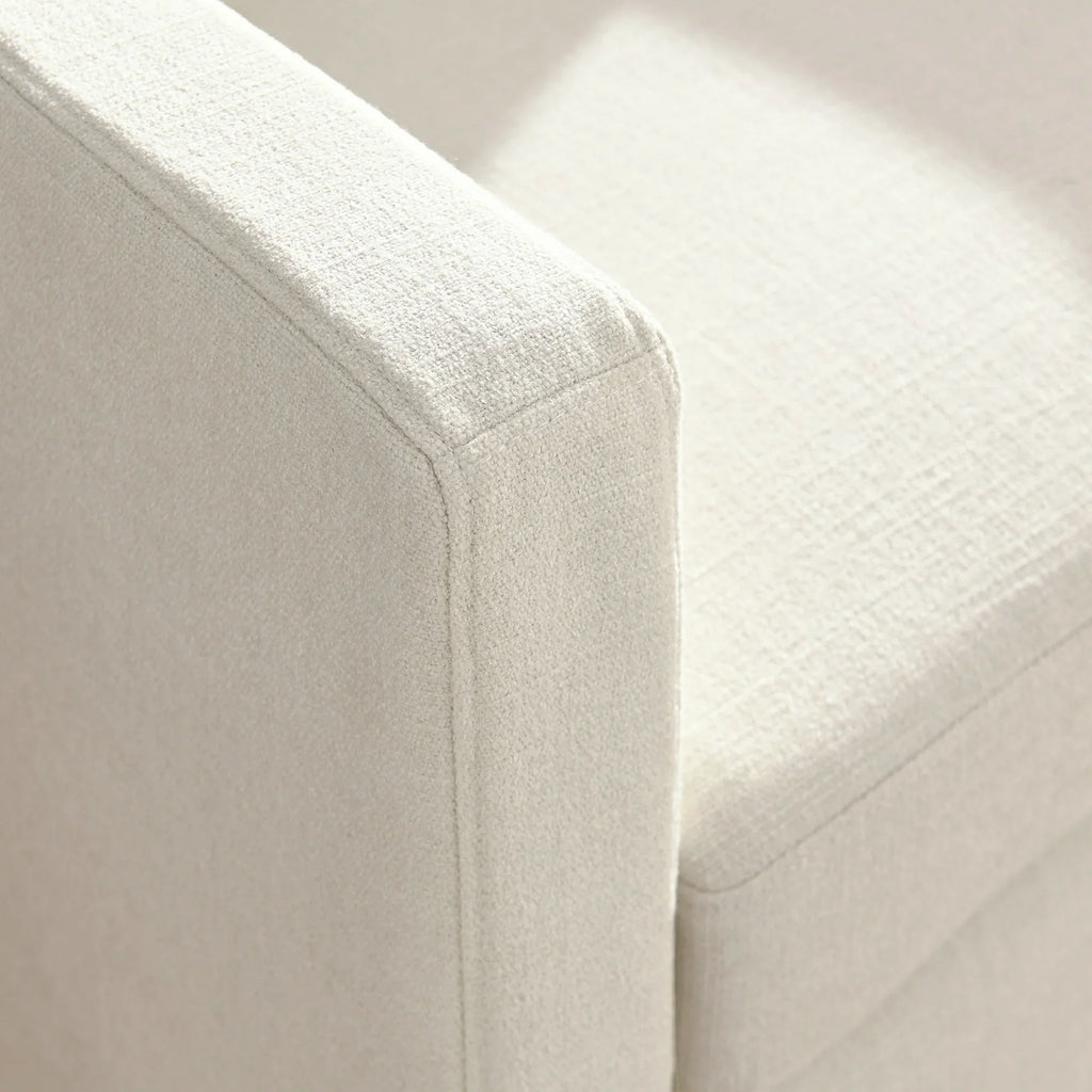 Serene Fabric Slipcovered Swivel Armchair