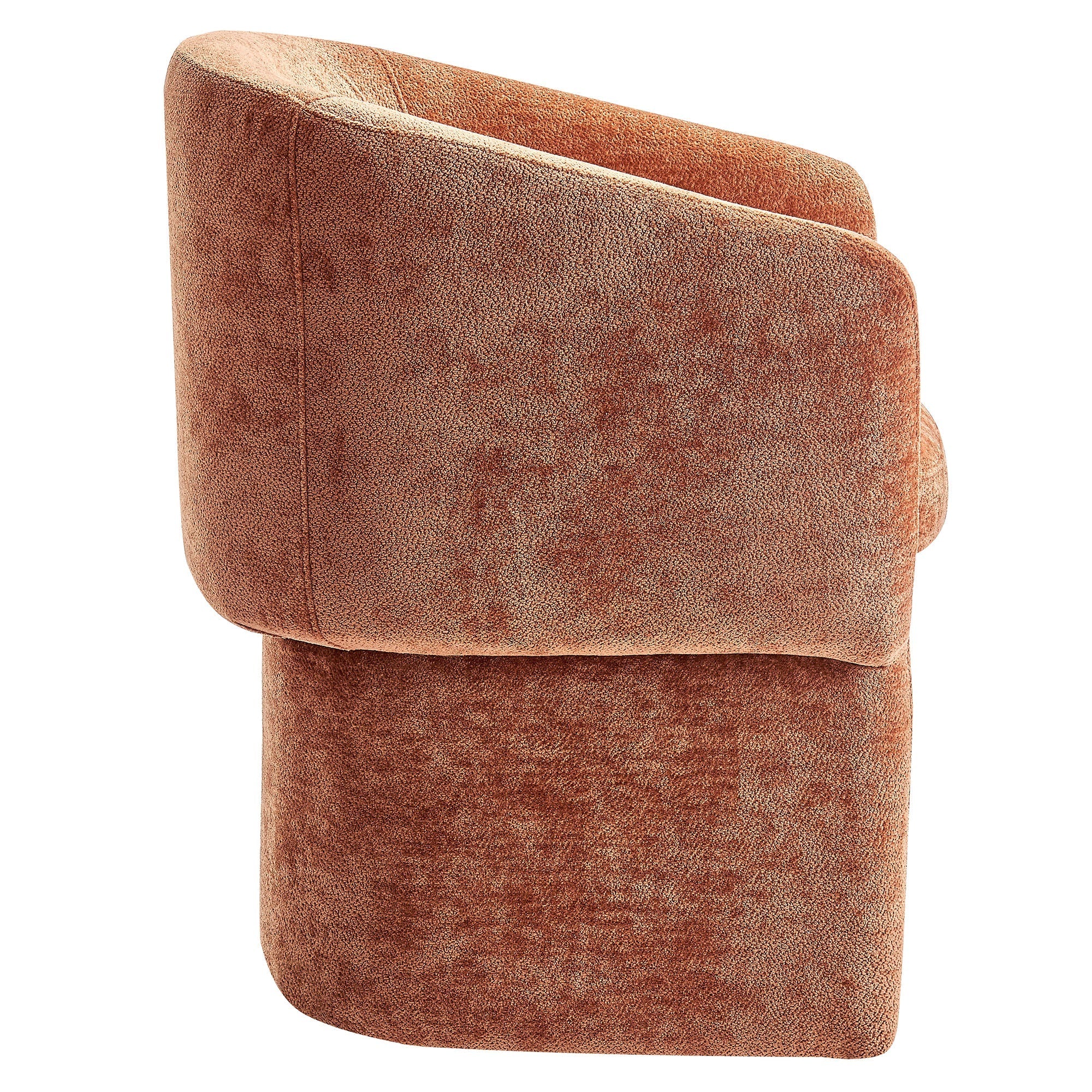 Verity Barrel Back Chenille Dining Armchair