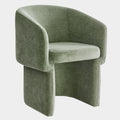 Verity Barrel Back Chenille Dining Armchair