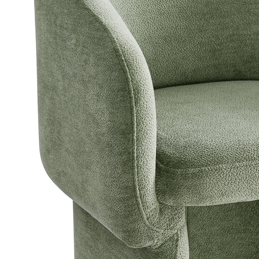 Verity Barrel Back Chenille Dining Armchair