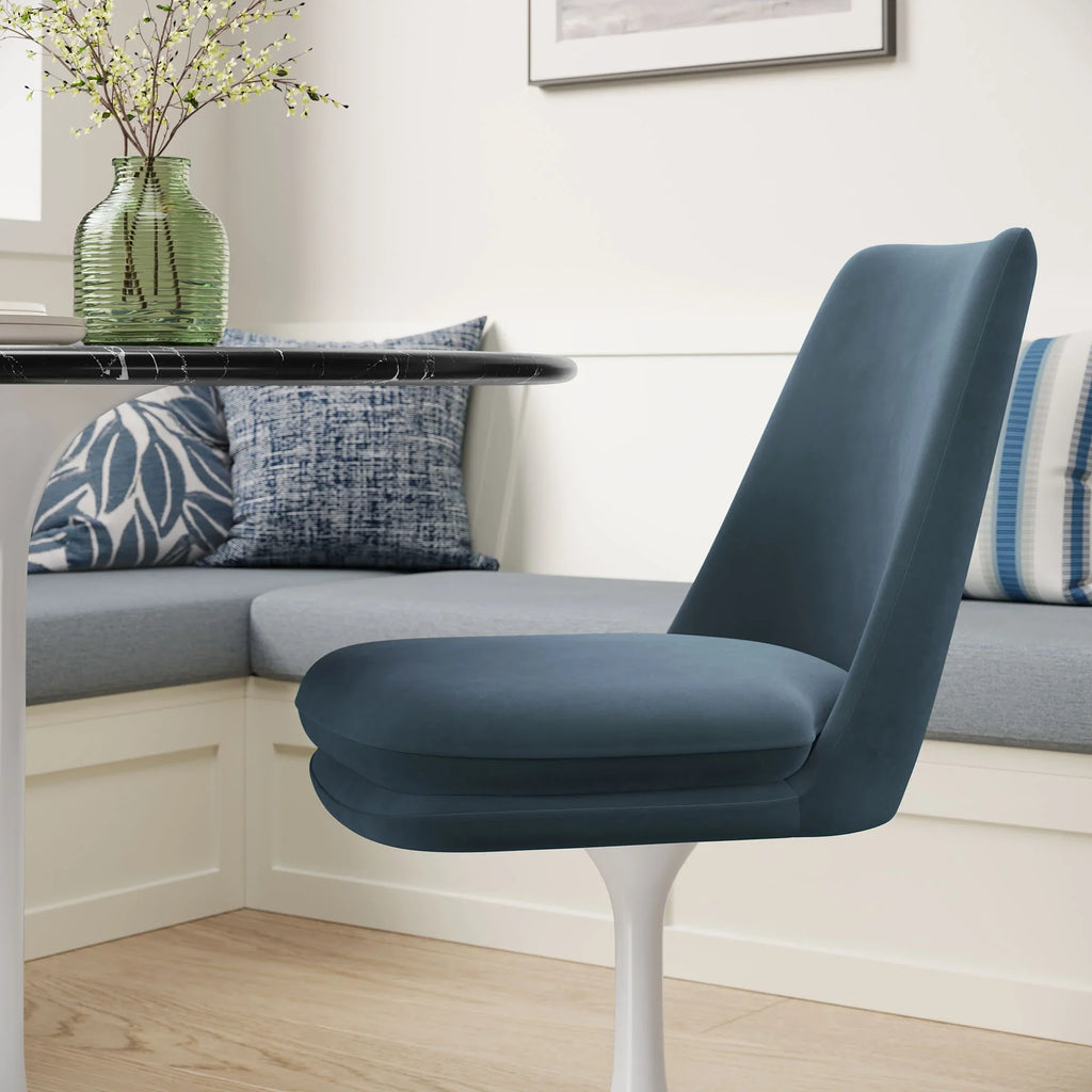 Lippa Swivel Dining Performance Velvet Side Chair
