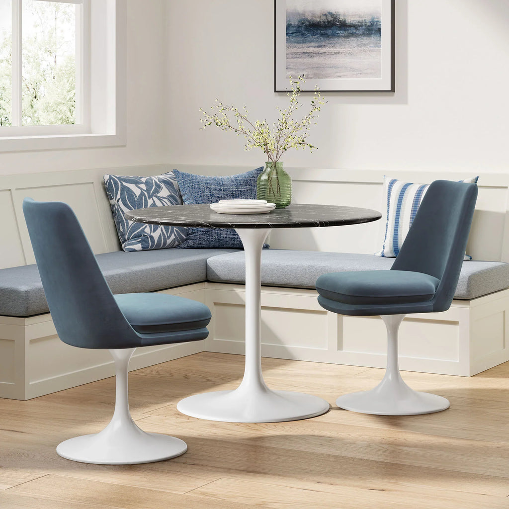 Lippa Swivel Dining Performance Velvet Side Chair