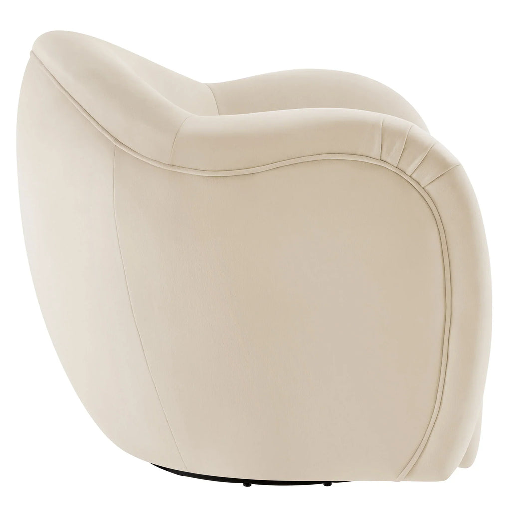 Compose Performance Velvet Swivel Armchair