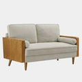 Kellan Heathered Weave Fabric Loveseat