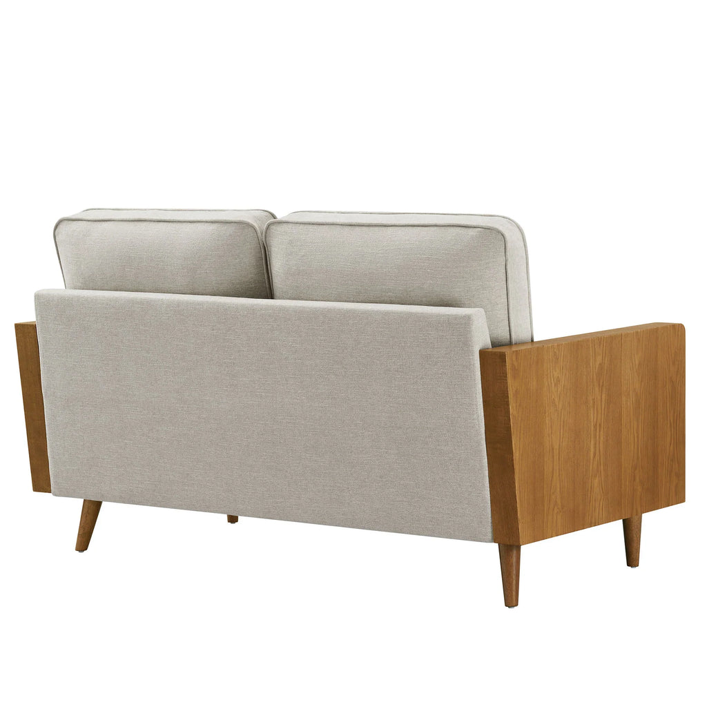 Kellan Heathered Weave Fabric Loveseat