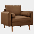 Revive Upholstered Vegan Leather Accent Armchair