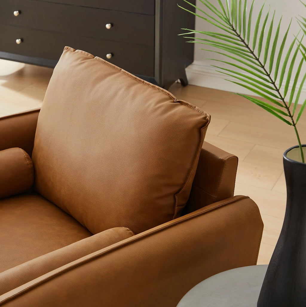 Revive Upholstered Vegan Leather Accent Armchair