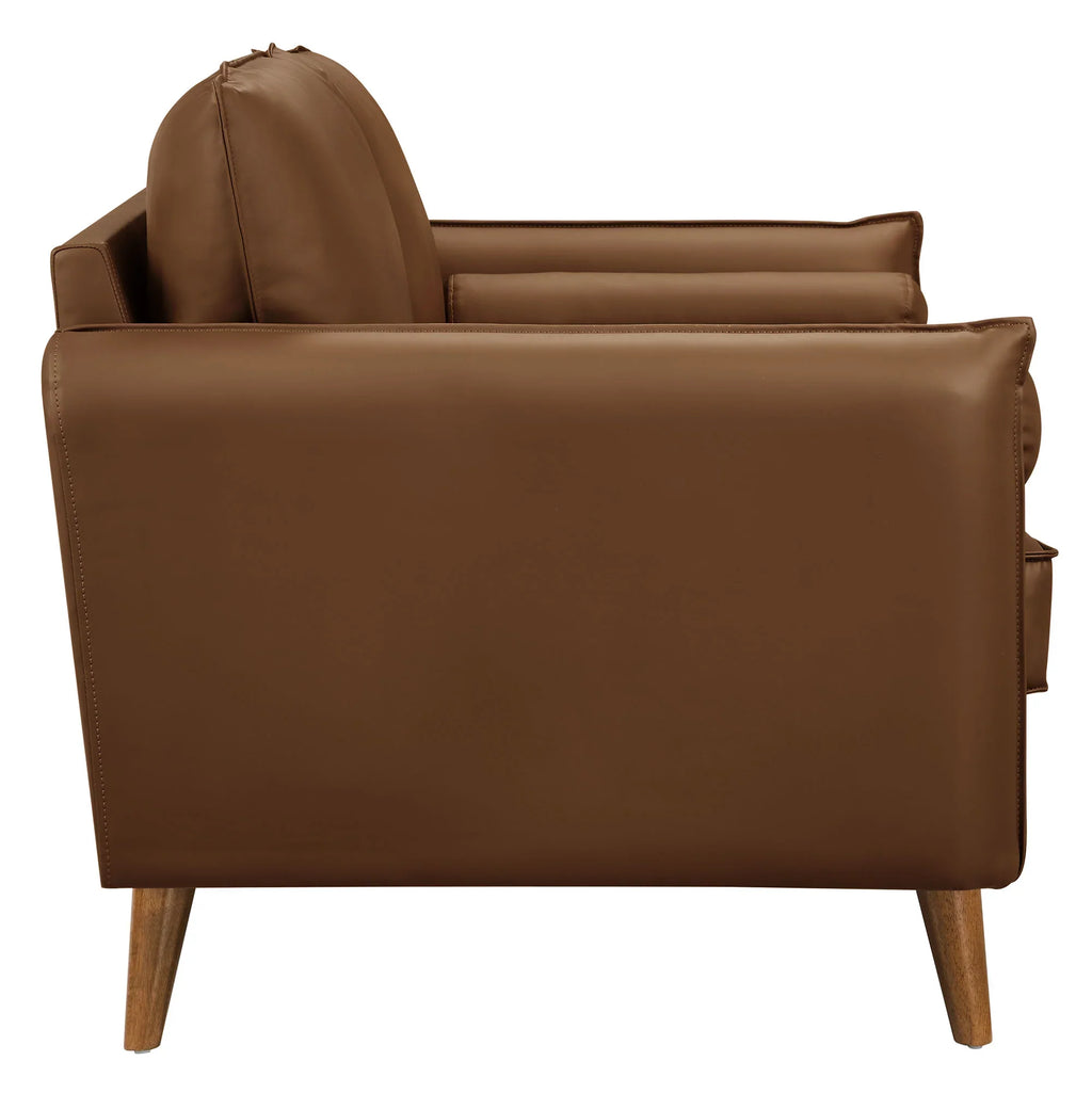 Revive Upholstered Vegan Leather Loveseat
