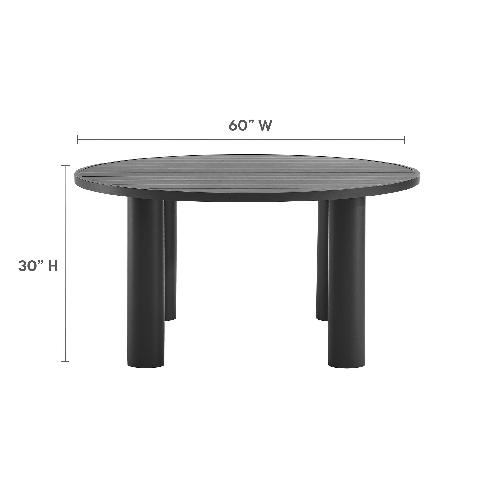 Nautica 5-Piece Round Outdoor Patio Aluminum Dining Table and Chairs Set