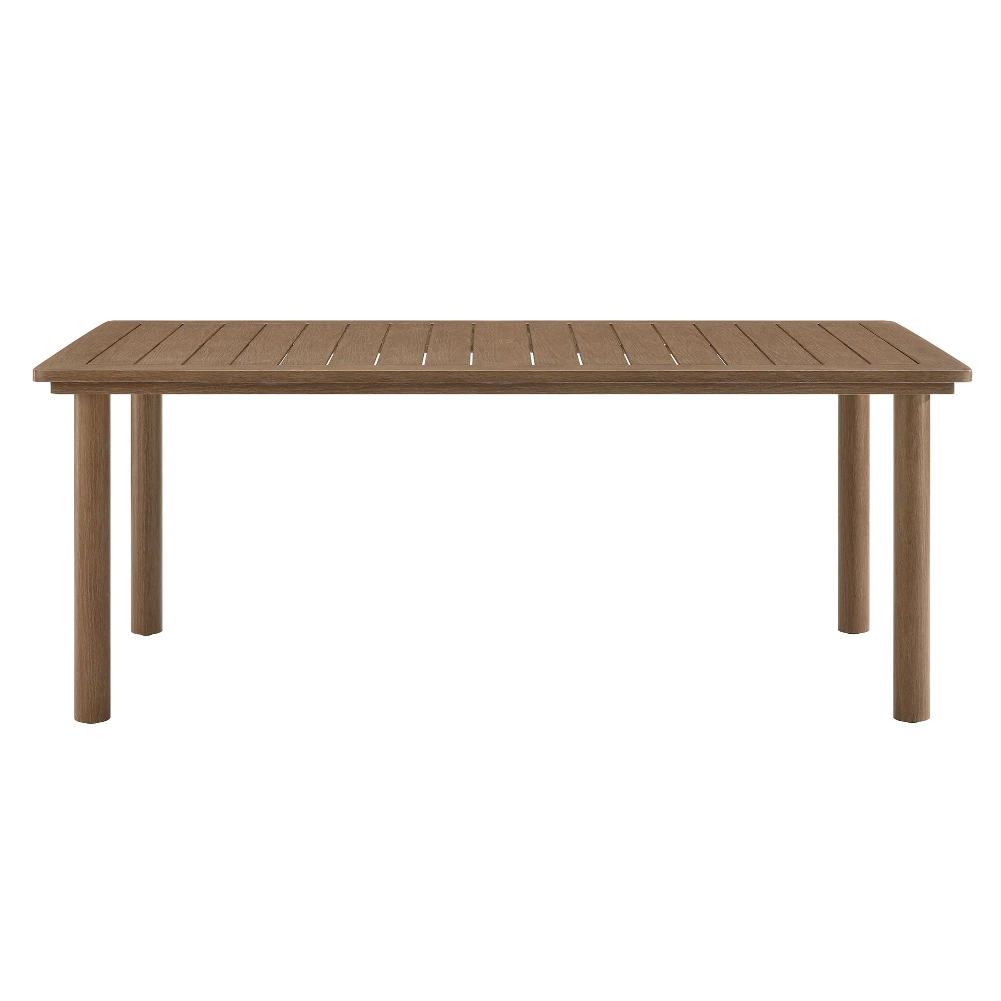 Abacus 7-Piece Rectangular Outdoor Patio Aluminum Dining Table Set
