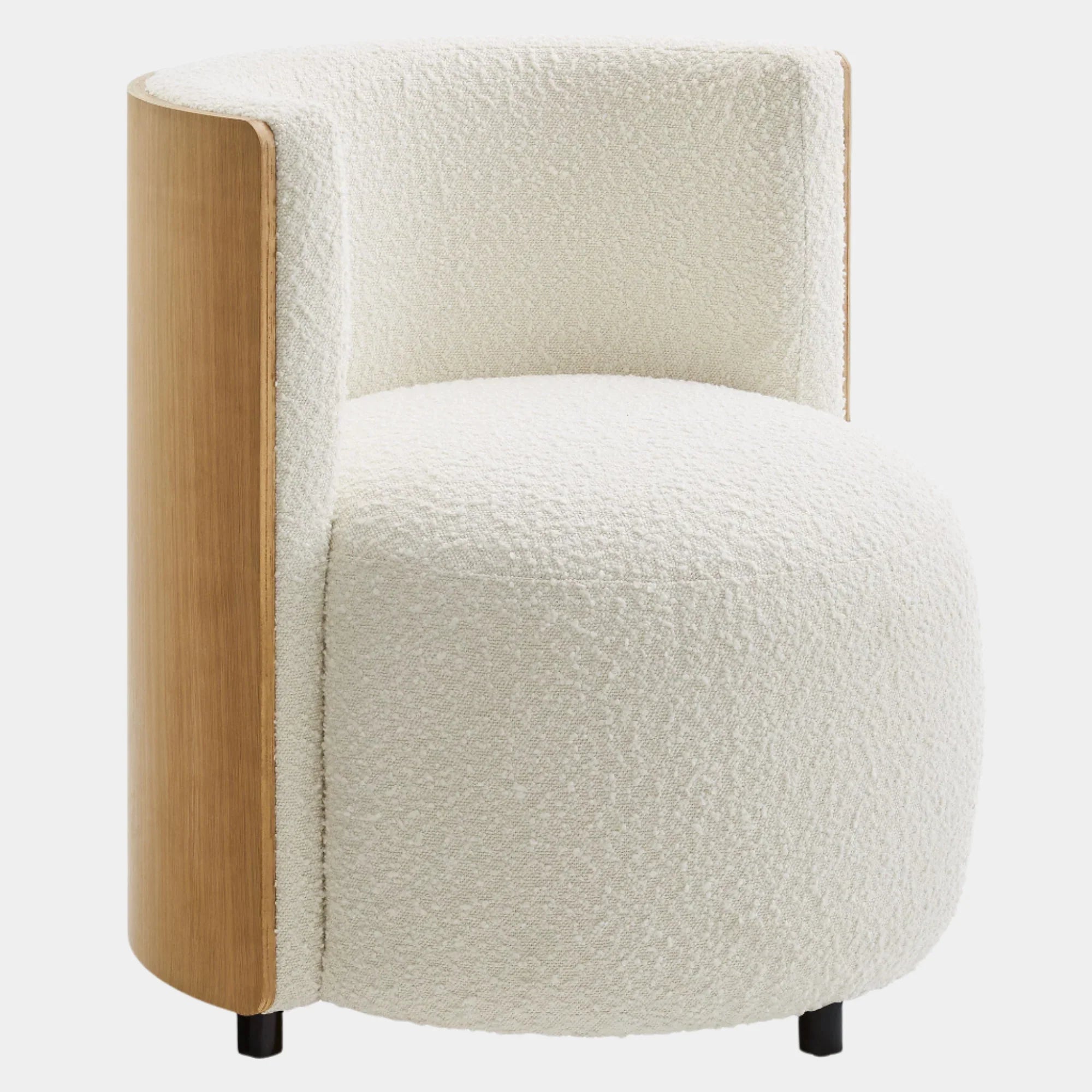Solis Boucle Accent Chair in Natural Ivory
