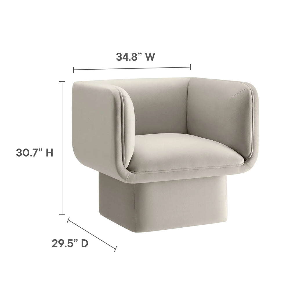 Tate Performance Velvet Accent Chair