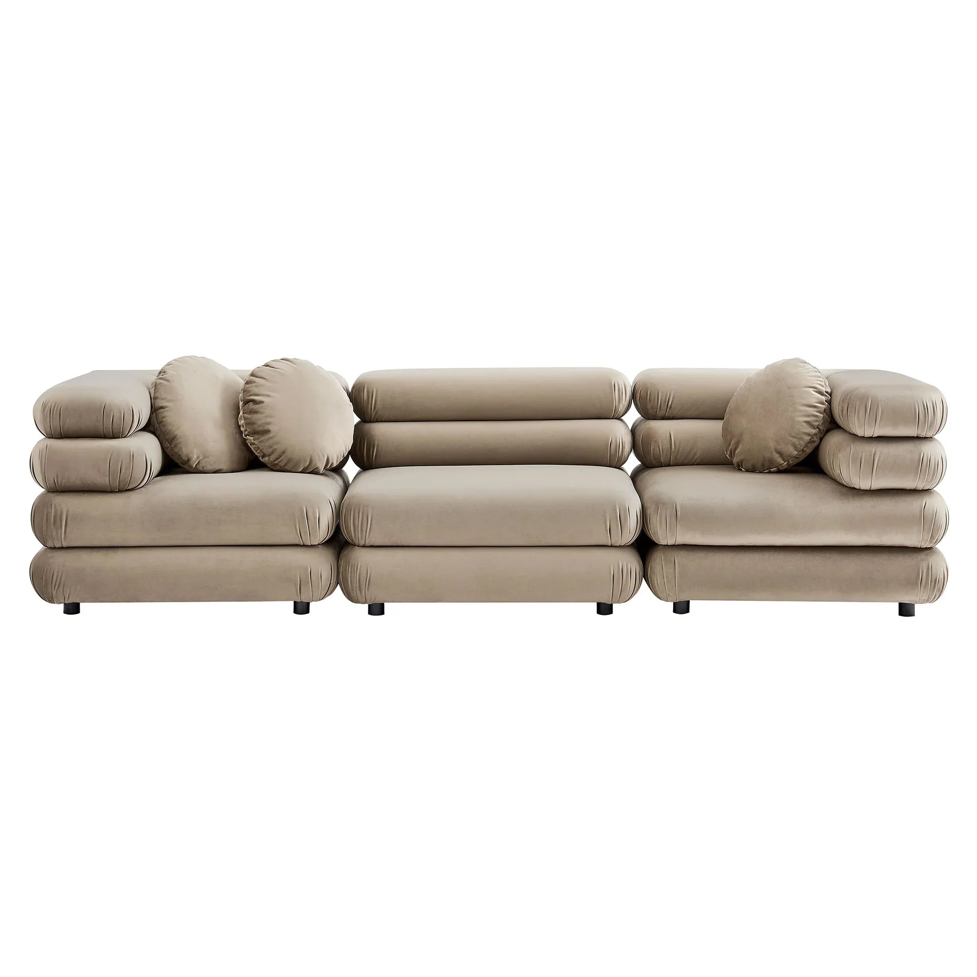 Jubilee 3-Piece Modular Performance Velvet Sectional Sofa