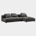 Solace 2-Piece Modular Upholstered Fabric Sectional Sofa With Chaise