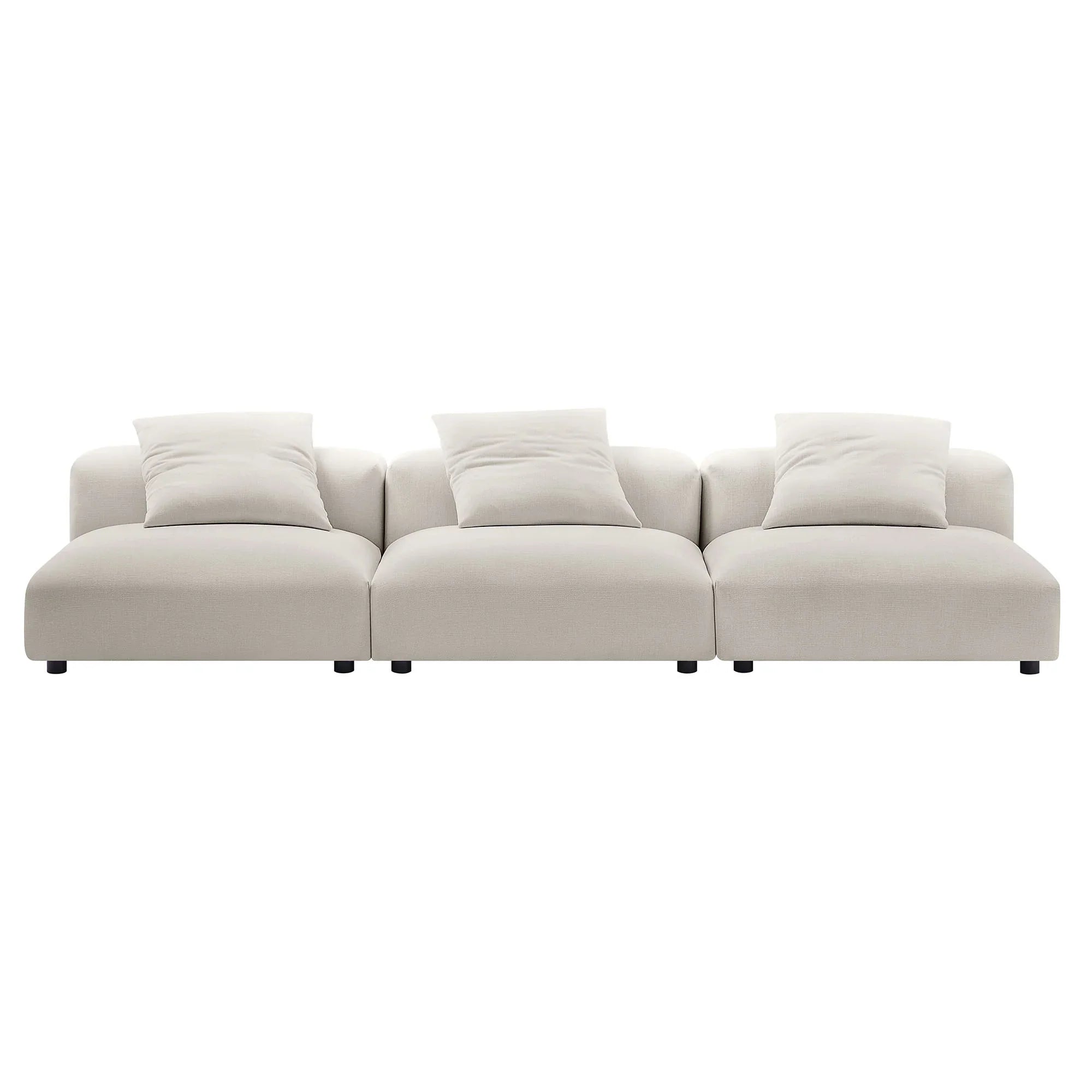 Solace 3-Piece Modular Upholstered Fabric Sofa