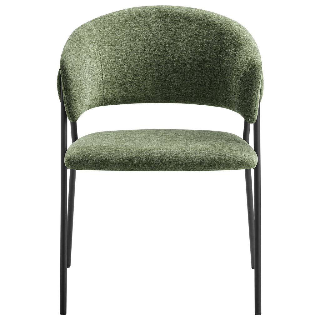 Nella Upholstered Heathered Chenille Dining Chairs Set of 2
