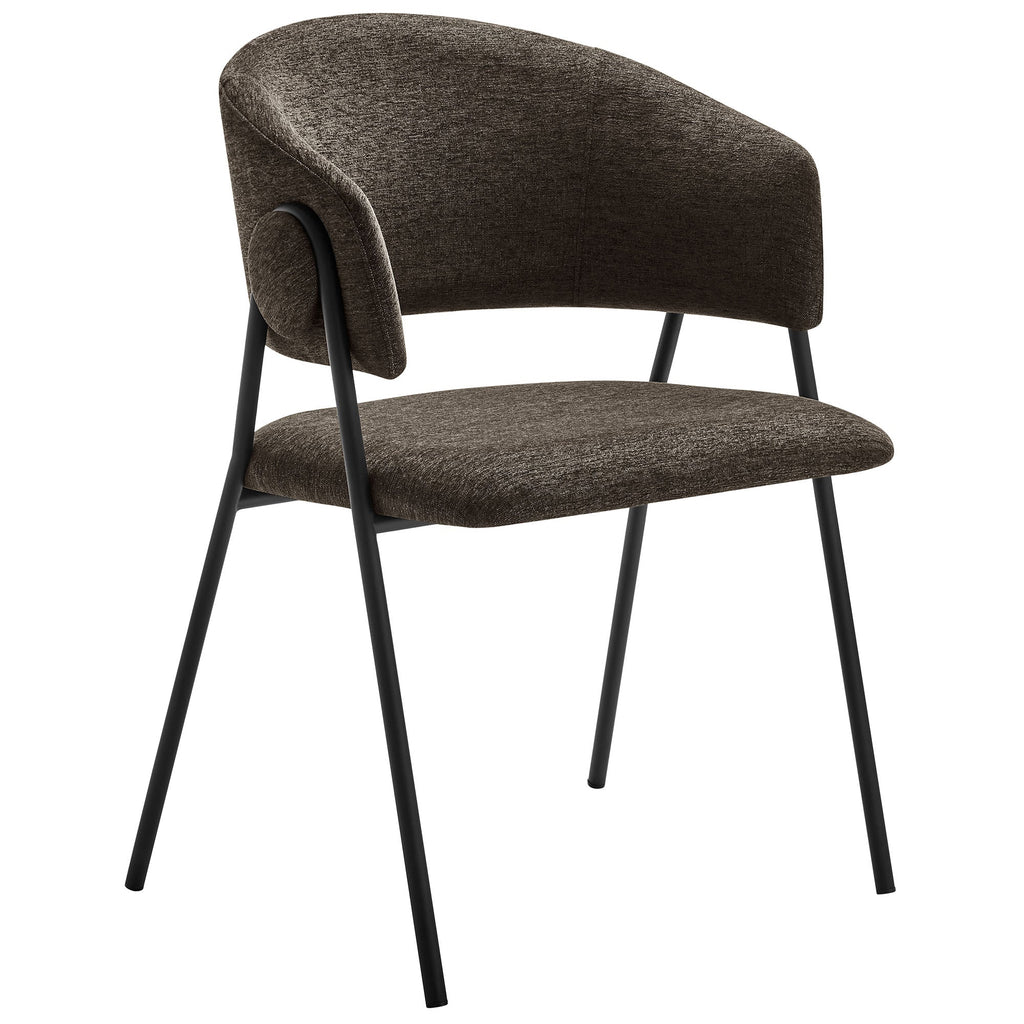 Nella Upholstered Heathered Chenille Dining Chairs Set of 2