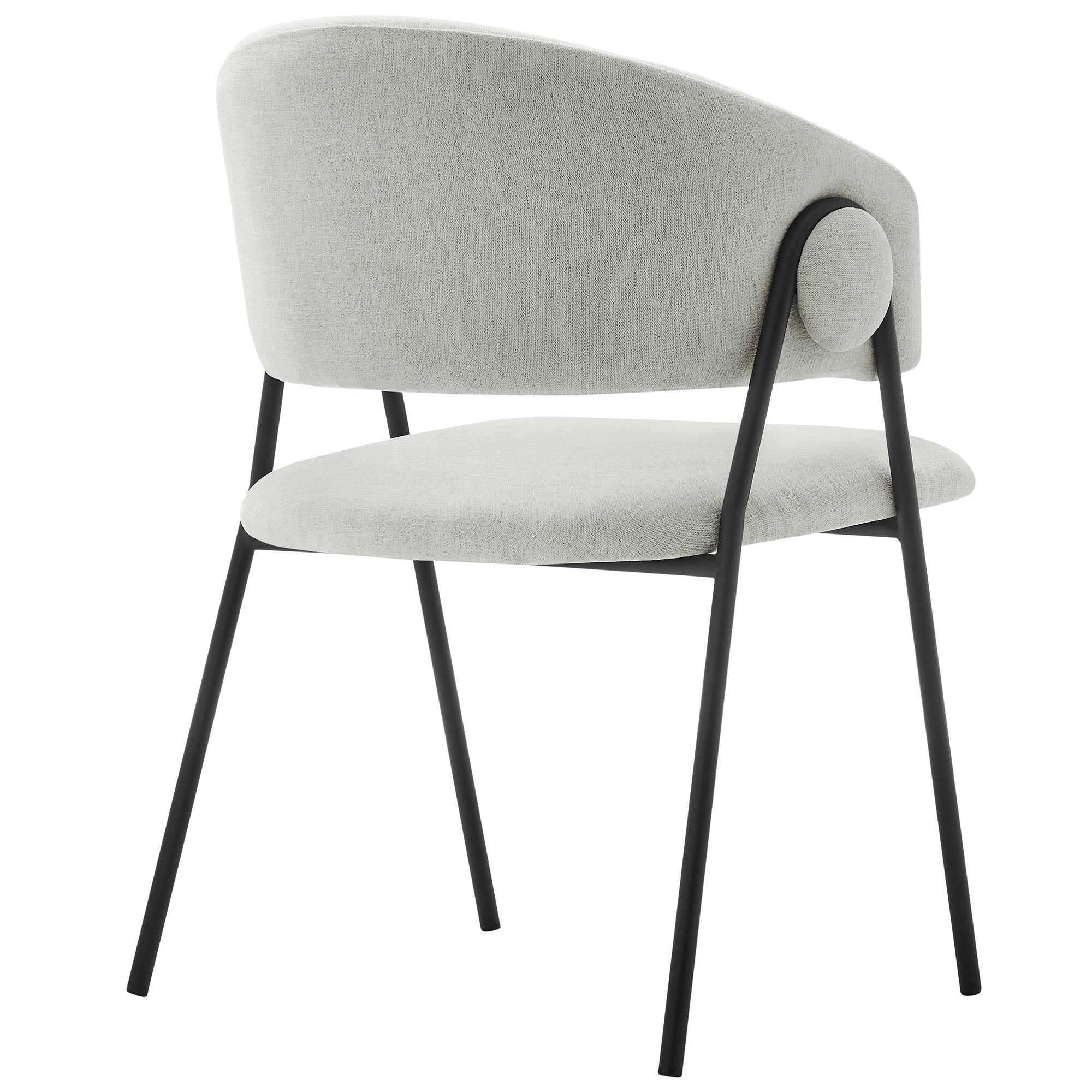 Nella Upholstered Heathered Chenille Dining Chairs Set of 2