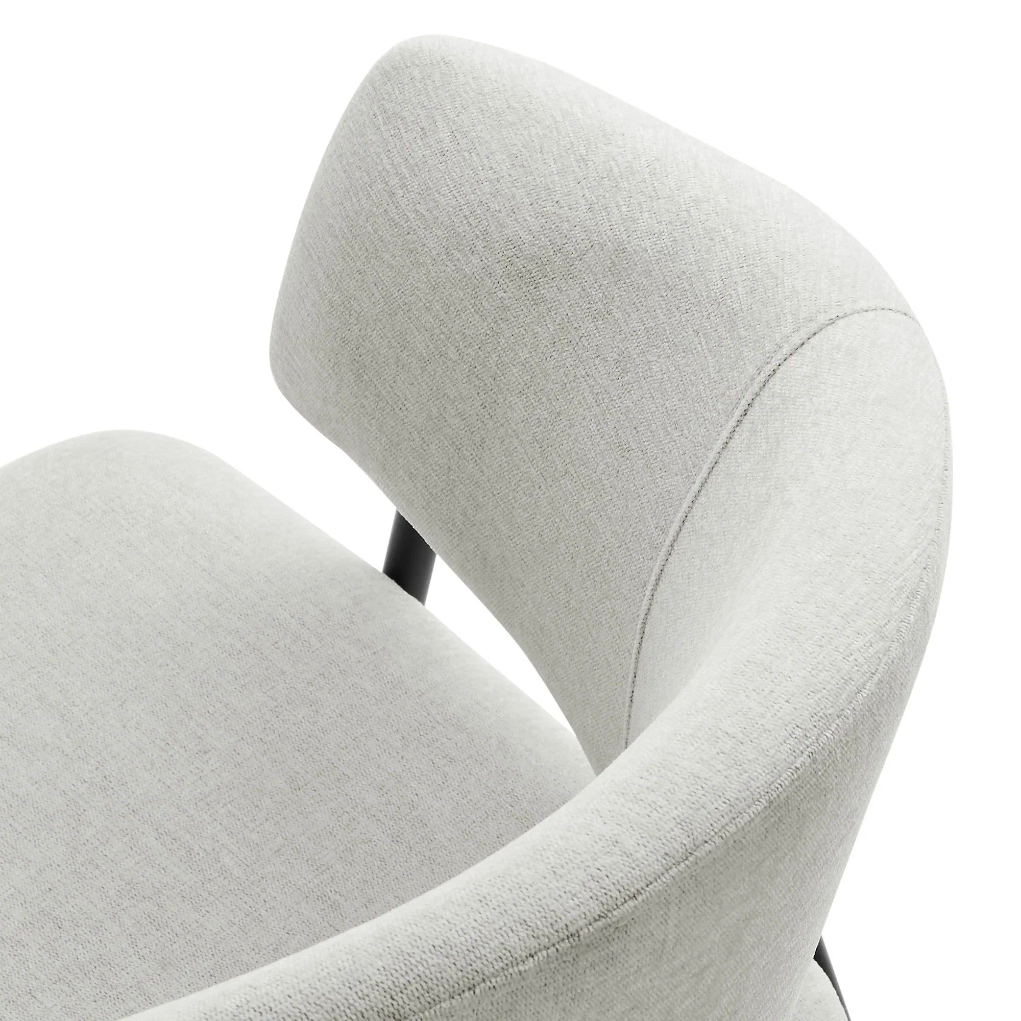 Nella Upholstered Heathered Chenille Dining Chairs Set of 2