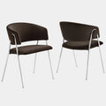 Nella Upholstered Performance Velvet Dining Chair Set of 2