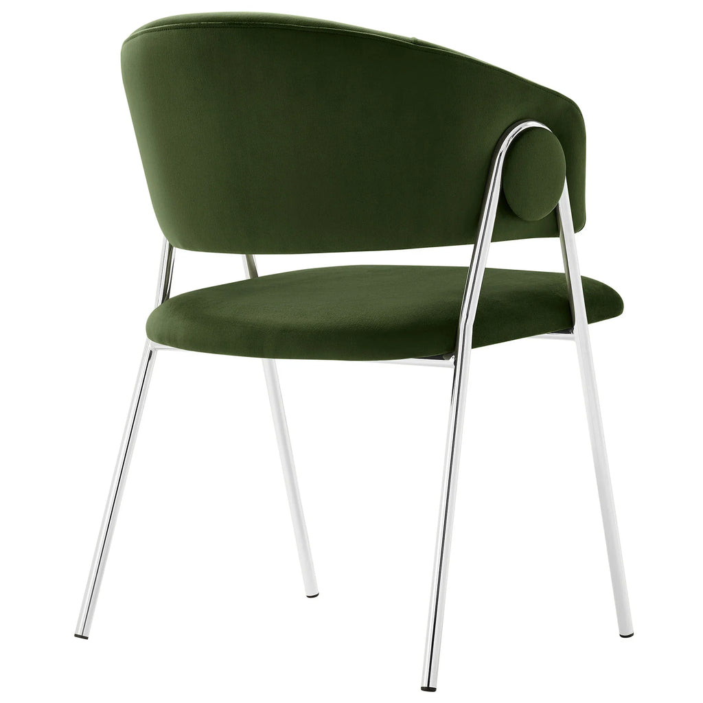 Nella Upholstered Performance Velvet Dining Chair Set of 2