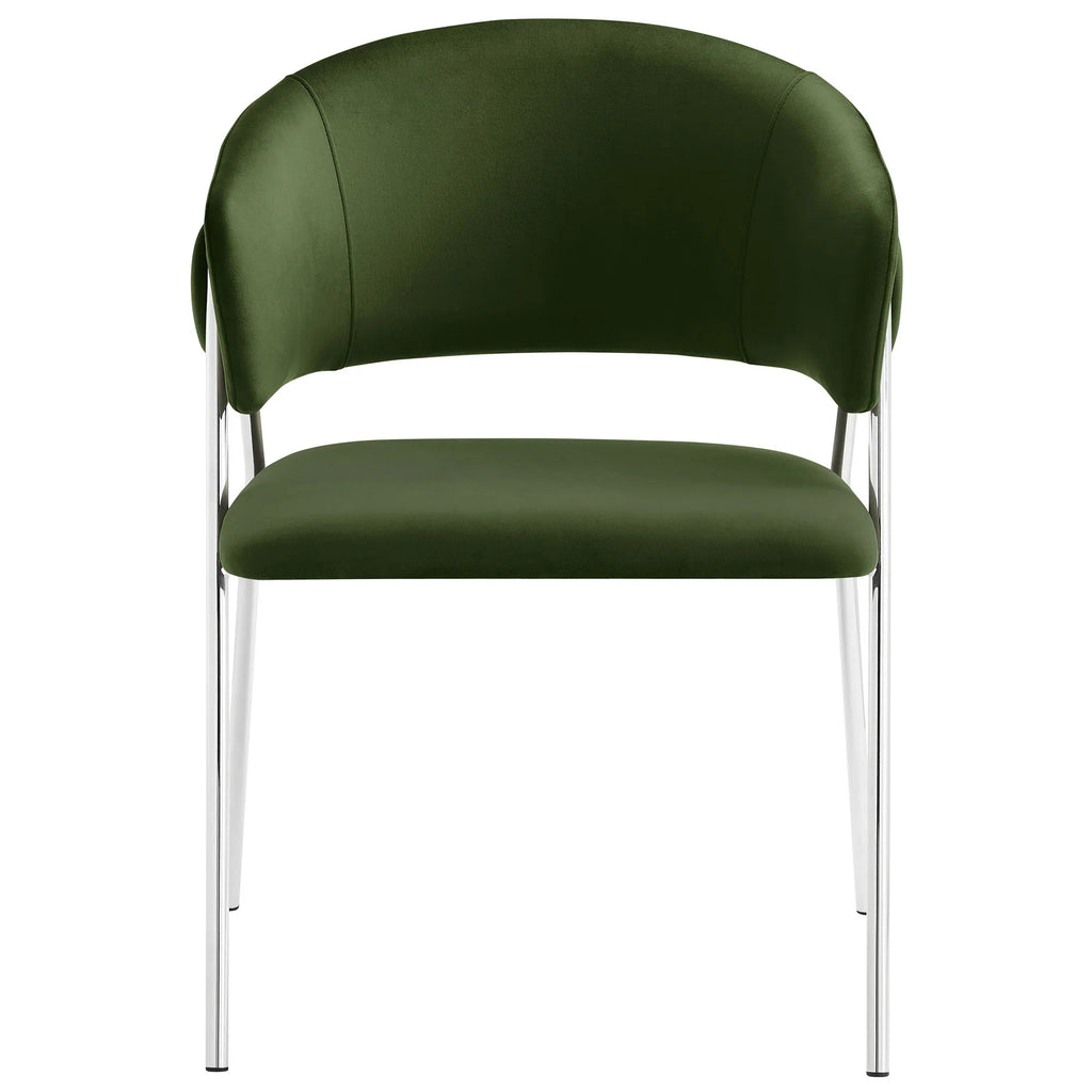 Nella Upholstered Performance Velvet Dining Chair Set of 2