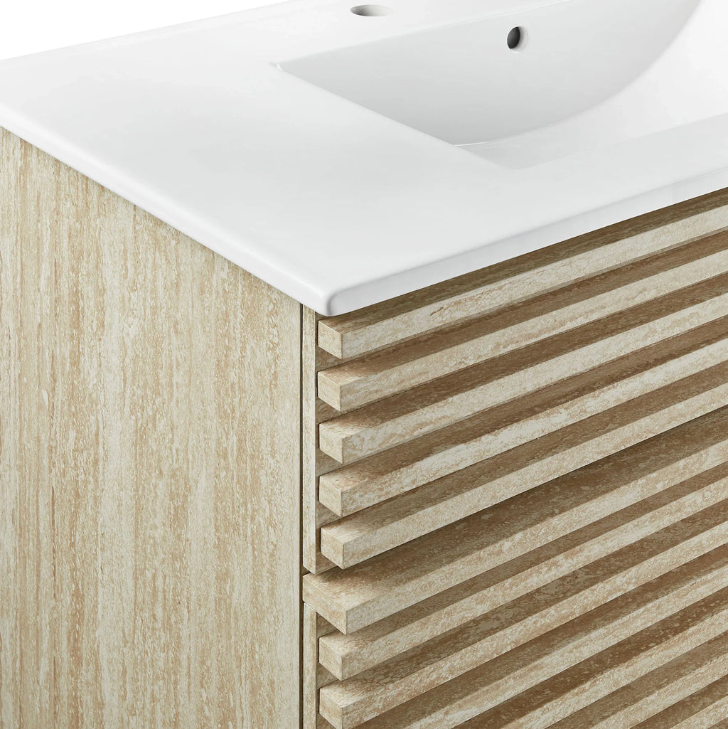 Render Bathroom Vanities with White Basin Included