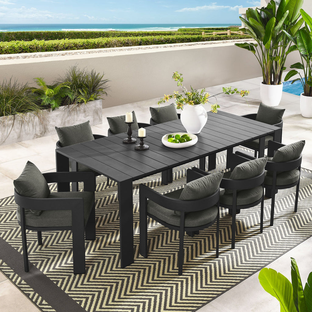 Tahoe 9-Piece Outdoor Patio Aluminum Dining